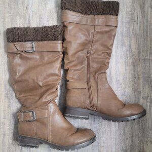 #120 Call It Spring Brown Boot sz 8